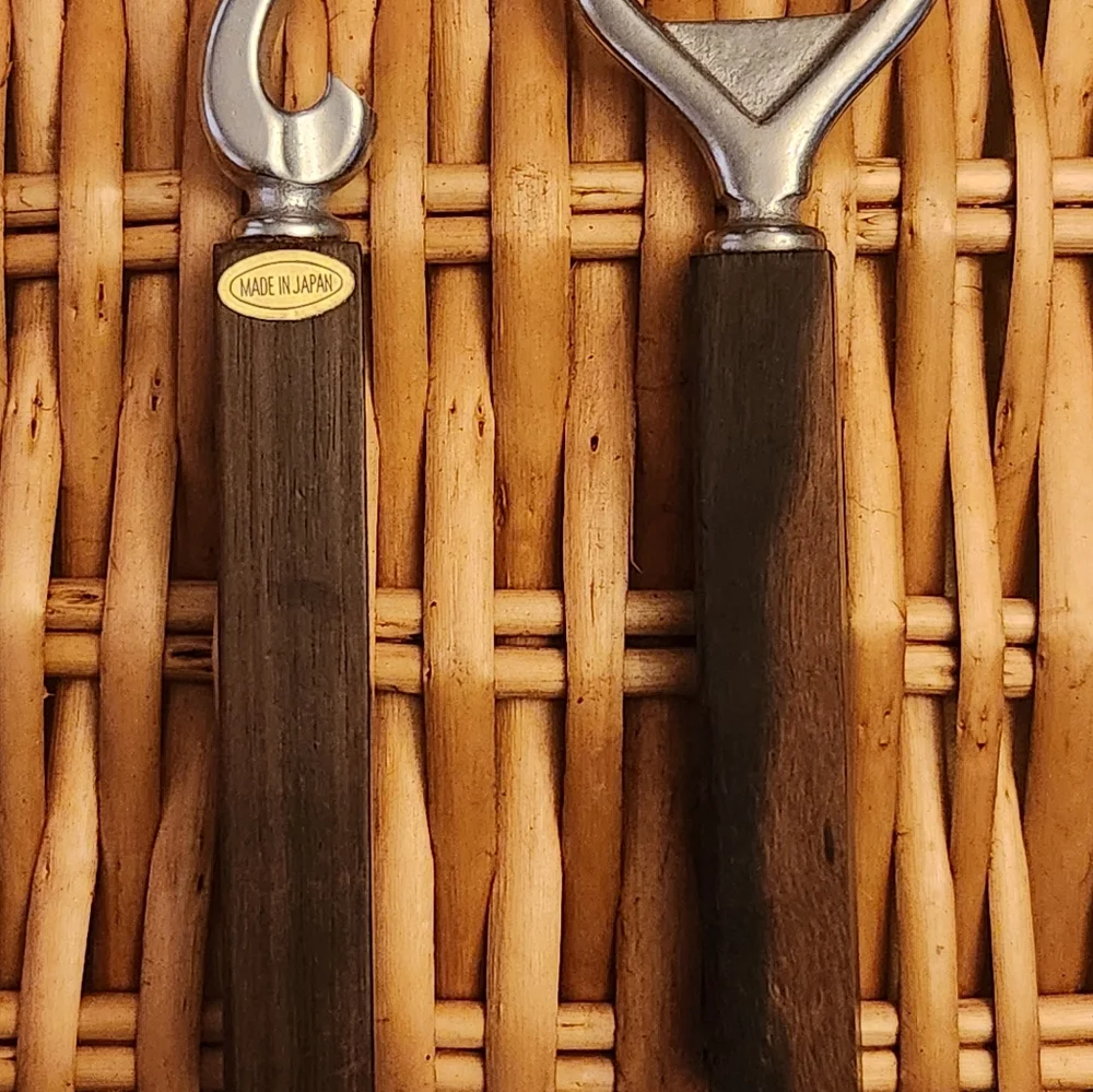 Japanese design Stainless Steel Wood Handle 2 piece Bar Set MCM‎